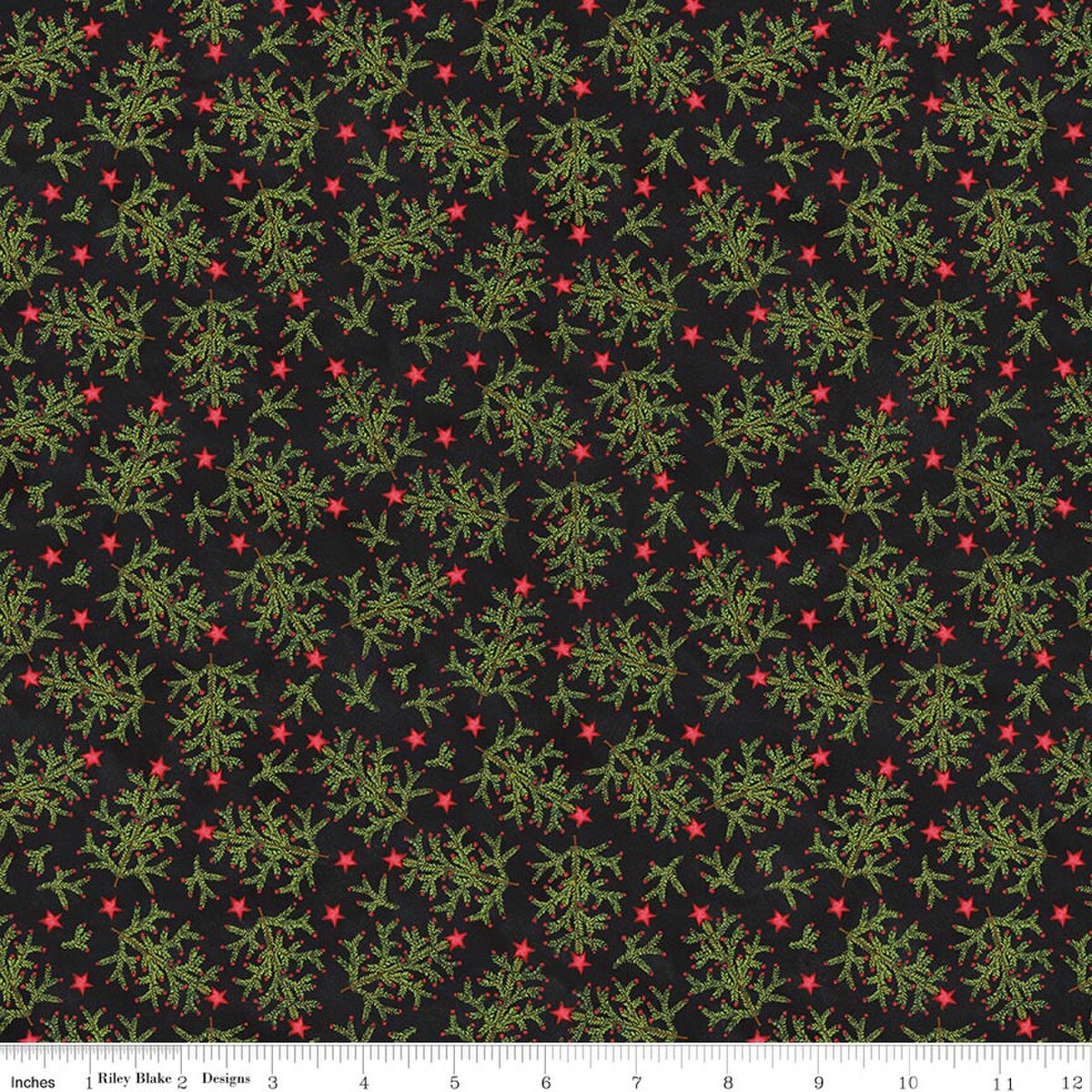 Northern Christmas Whimsical Trees Black
