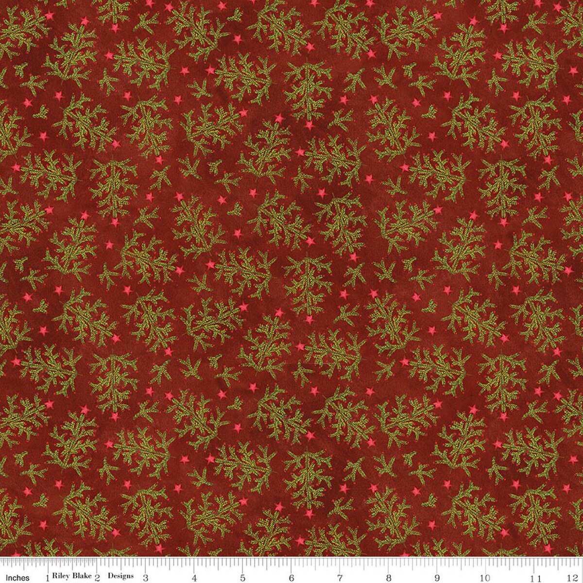 Northern Christmas Whimsical Trees Red