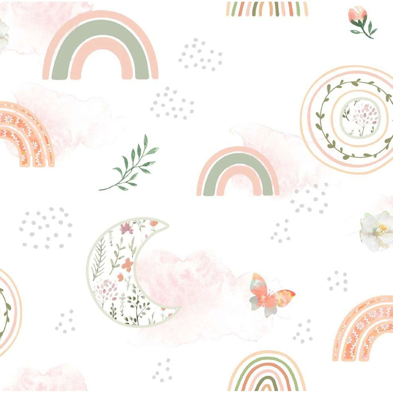 Nursery Flannel Moon Beam Rainbow Baby