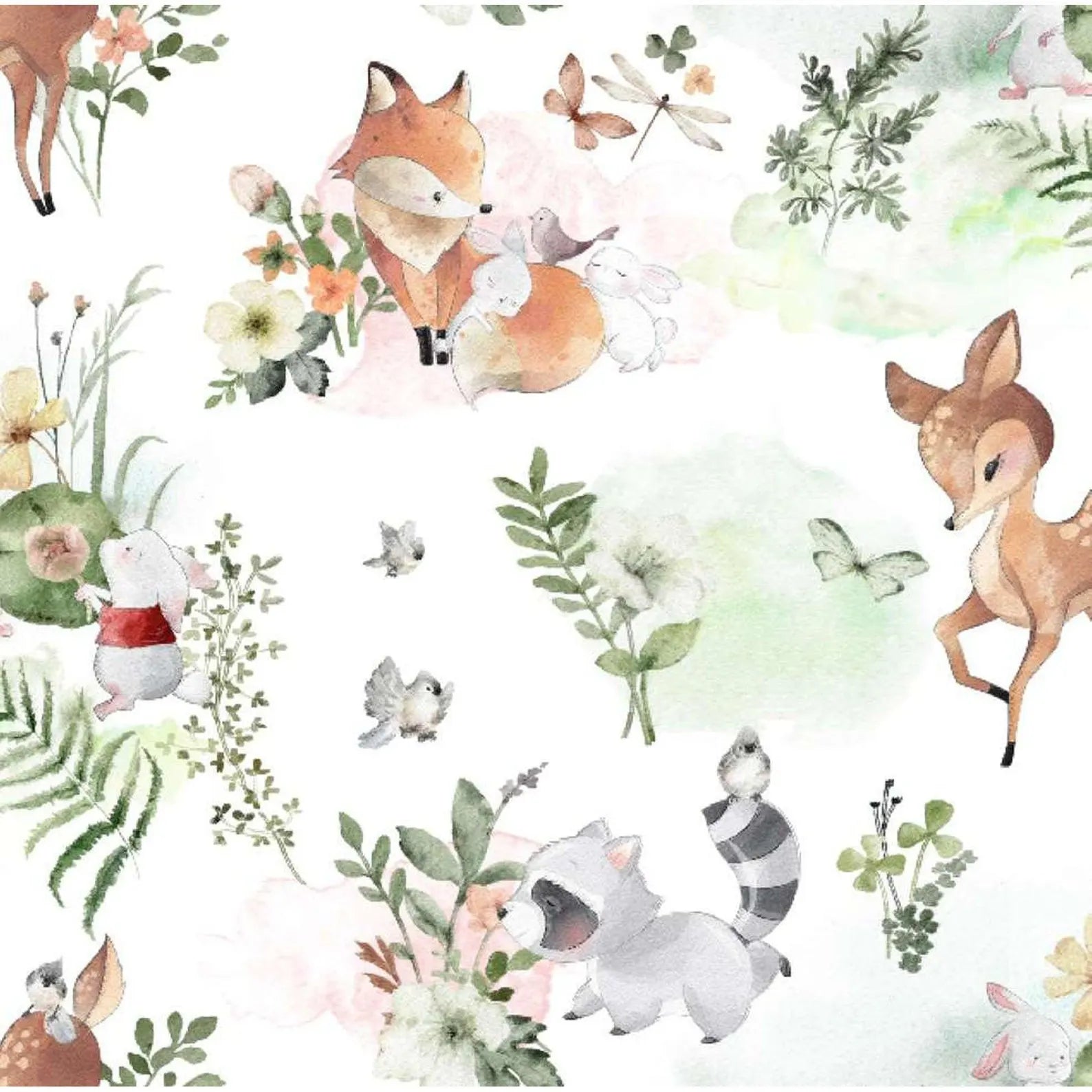 Nursery Flannel Nature Baby Deer