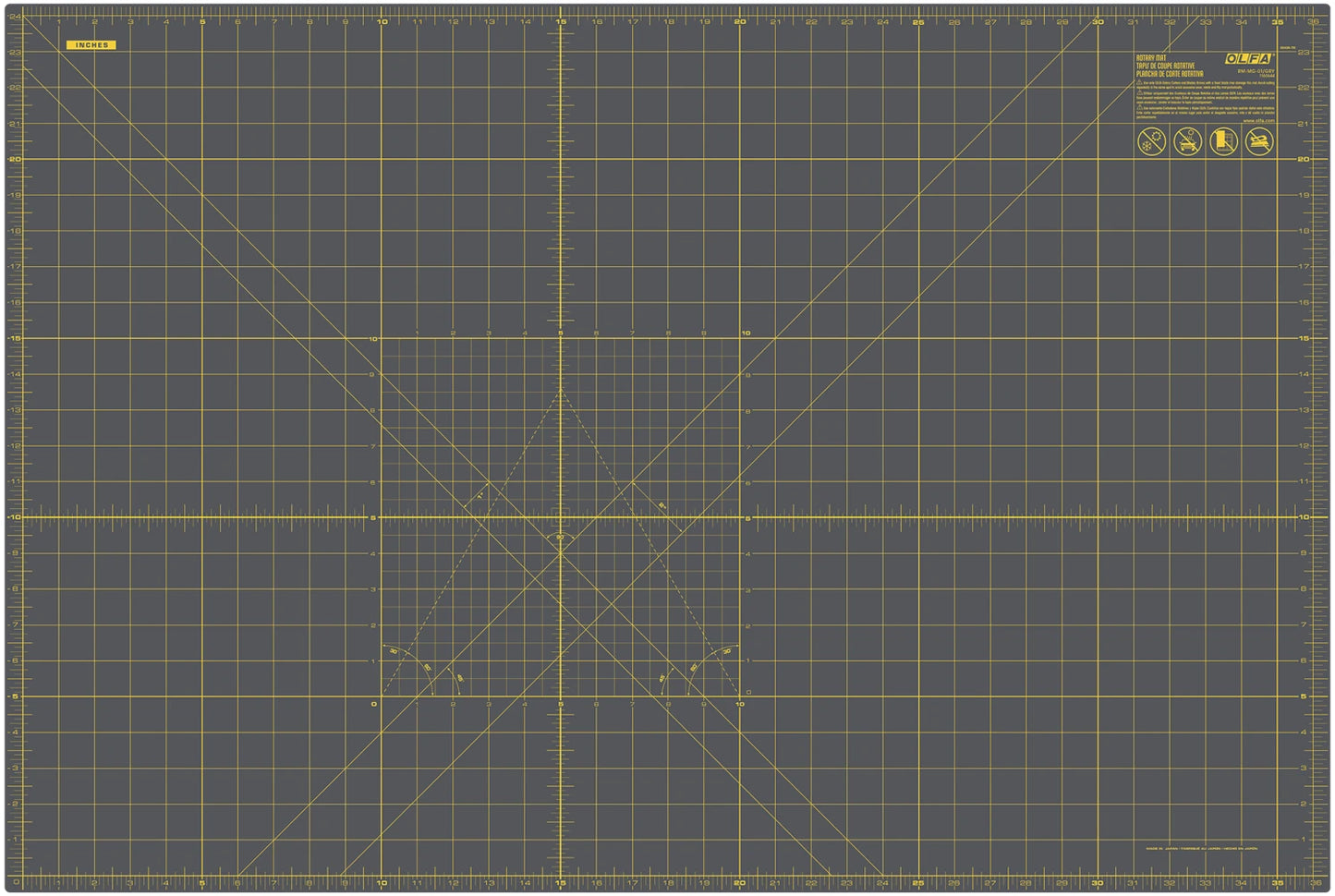 Olfa Grey Rotary Mat 24in x 36in