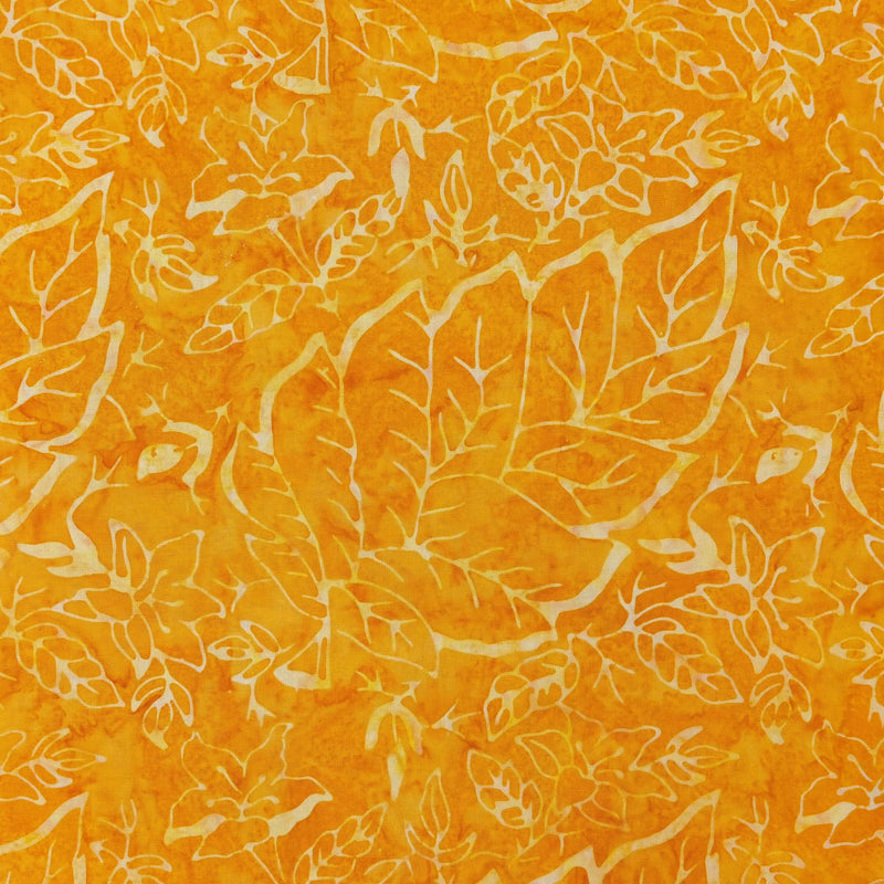Batiks -Yellow Leaf Print