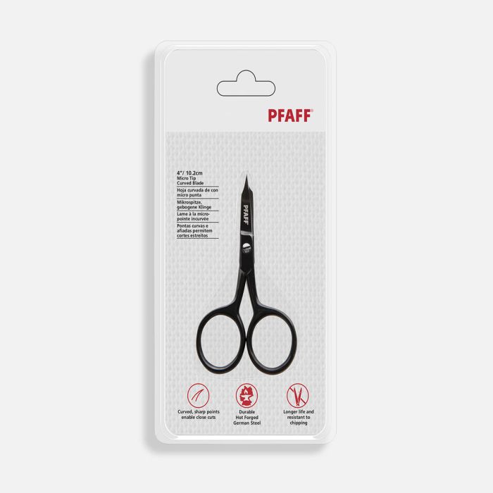 PFAFF 4in/10.2cm Micro Tip Curved Blade Scissor