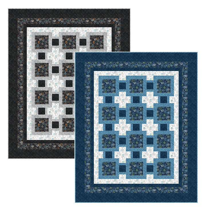 Dots & Dashes Focus Squared Quilt Pattern