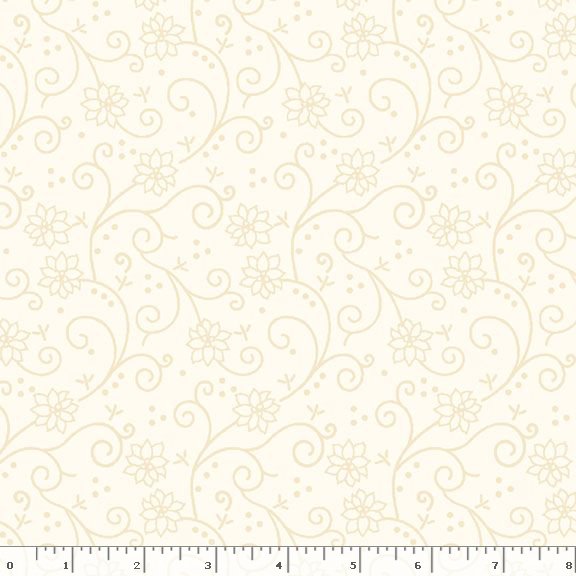 Peppermint & Pine 108" Swirly Poinsettia Cream