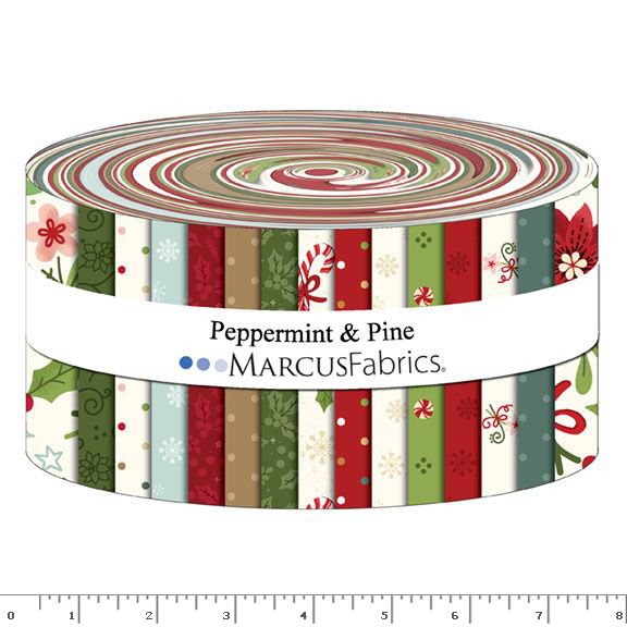 Peppermint & Pine (40) 2 1/2 in Strips