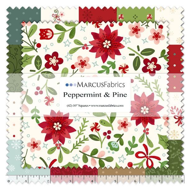 Peppermint & Pine (42) 10in Square