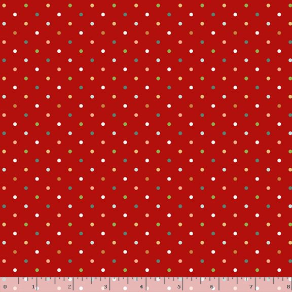 Peppermint & Pine Dots Red