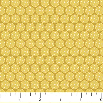 Pickleball fabric in mustard yellow