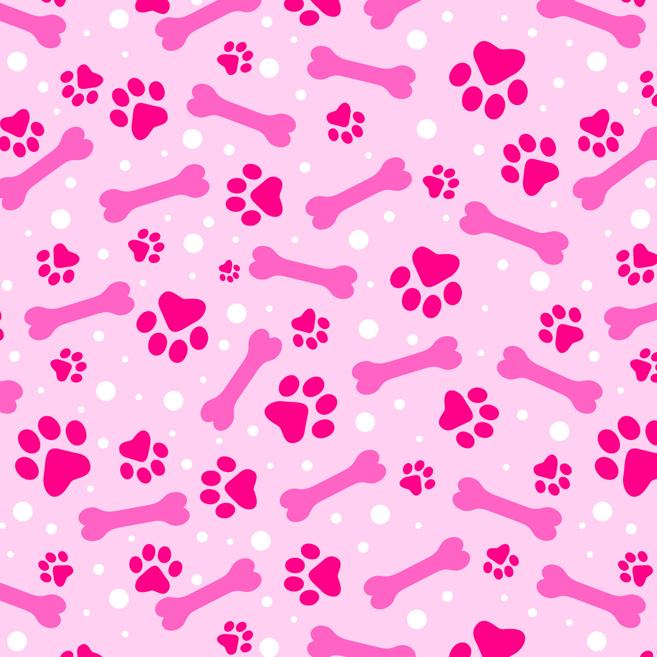 Potpourri of Novelty Paws & Bones Pink