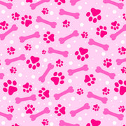 Potpourri of Novelty Paws & Bones Pink