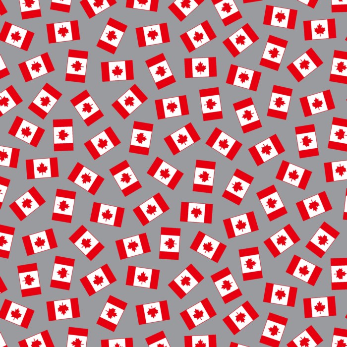 Proudly Canadian Flag Grey