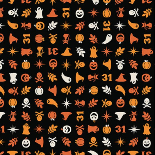 FQ Pumpkins & Potions Halloween Charms Black