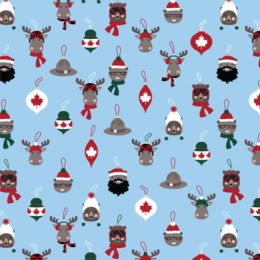 Purely Canadian EH!  Critters Ornaments Blue