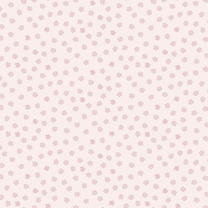 Purrfection Flannel Cat Paws Blush