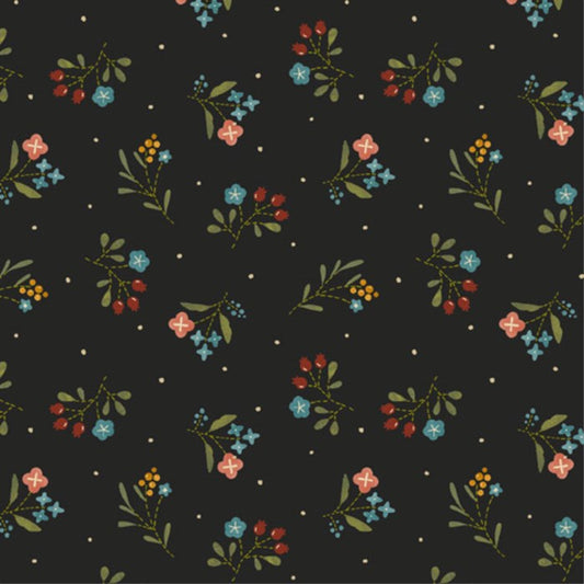 Woolly Whims Floral Black