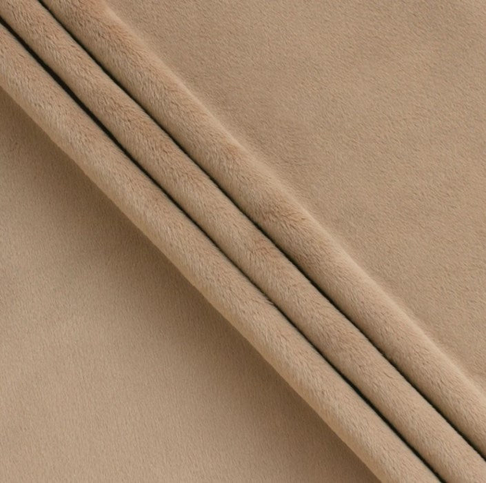 Red Pine Minky Solid Taupe