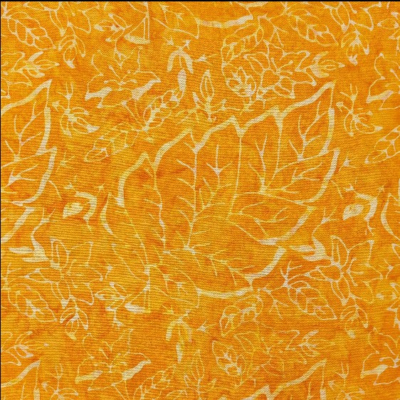 Batiks Orange Leaf Print