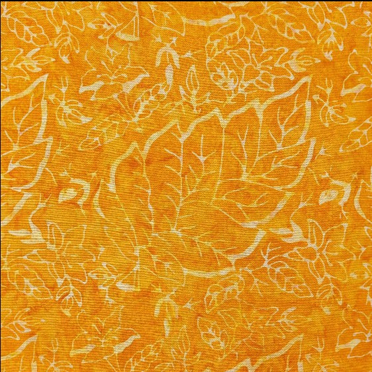 Batiks Orange Leaf Print
