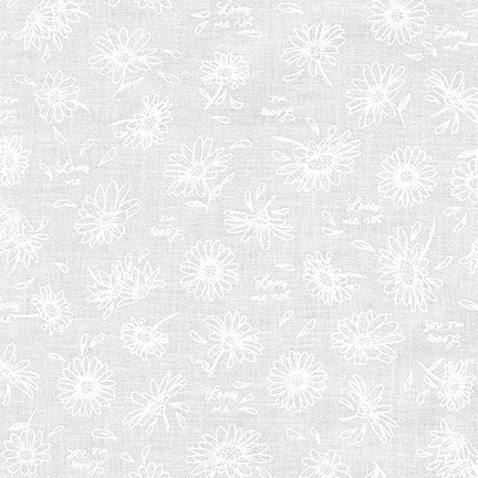 Mini Madness White Text & Florals