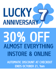 Lucky 7 Anniversary sale