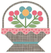 Piece & Plenty  Flower Basket Needle Minder