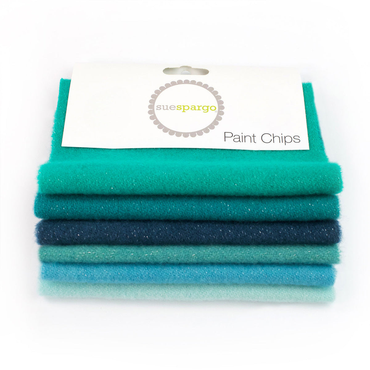 Sue Spargo - 5" x 5" Paint Chips - Sparkle Wool Teal (6ct)