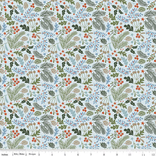 Santa's Tree Farm Berries & Boughs Sky