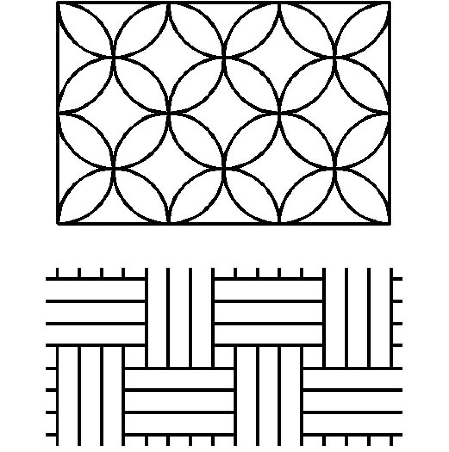 Sashiko Paving Stones Interlocking Circles Stencil