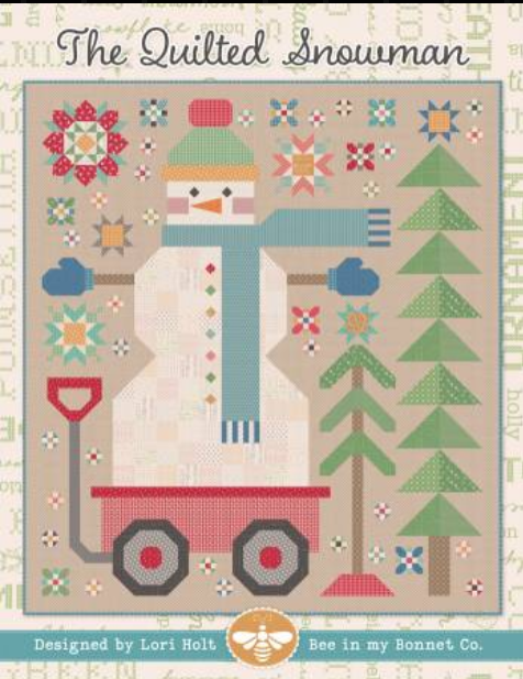 Lori Holt - The Quilted Snowman - FABRIC and PATTERN KIT