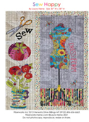 Sew Happy Collage Pattern