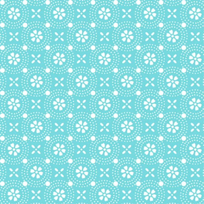 Sippin On Sunshine Dotted Circles Aqua Blue