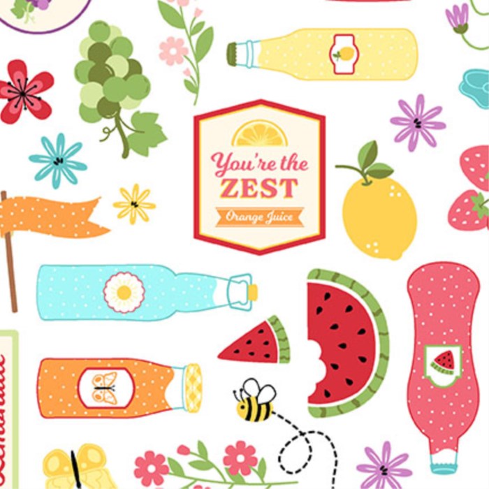 Sippin On Sunshine Focal Print White