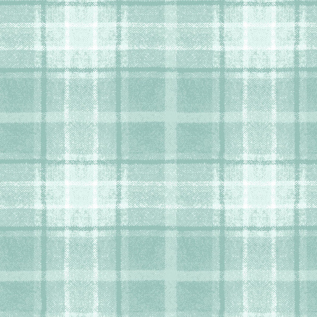 Snowtop Mountain Flannel Big Plaid Aqua