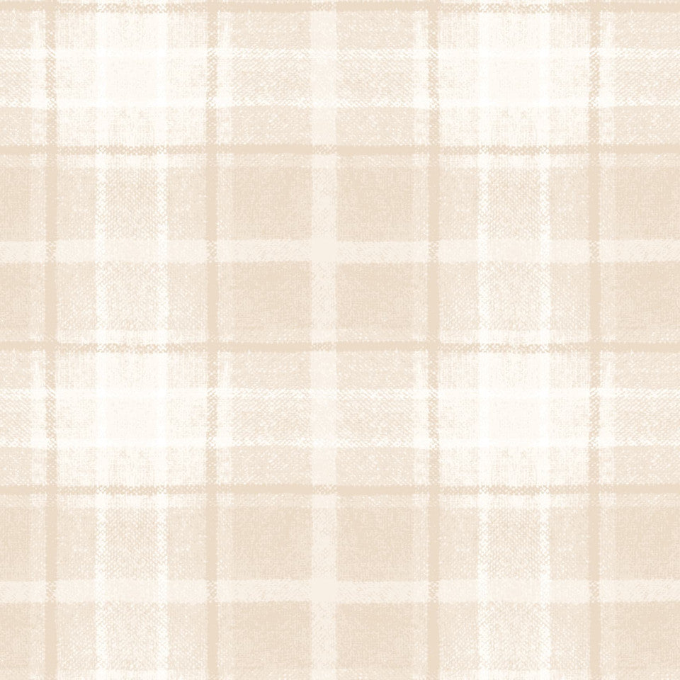 Snowtop Mountain Flannel Big Plaid Cream