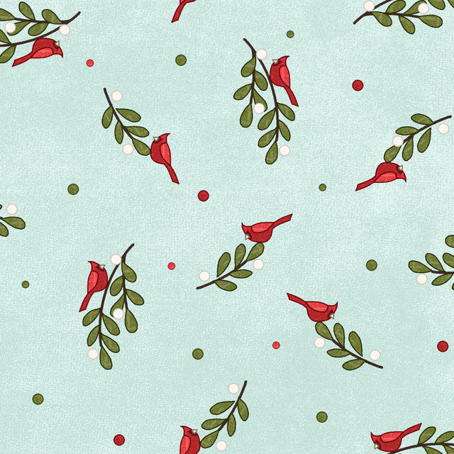 Snowtop Mountain Flannel Bunches Aqua