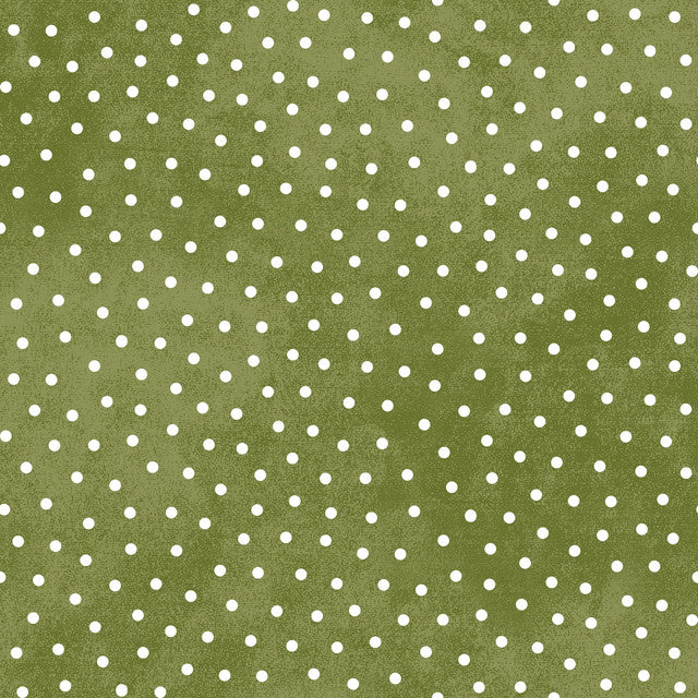 Snowtop Mountain Flannel Dots Green