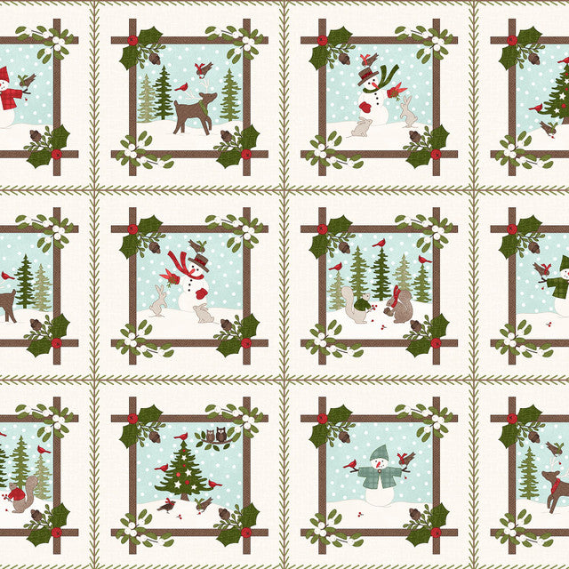 Snowtop Mountain Flannel Frames Cream