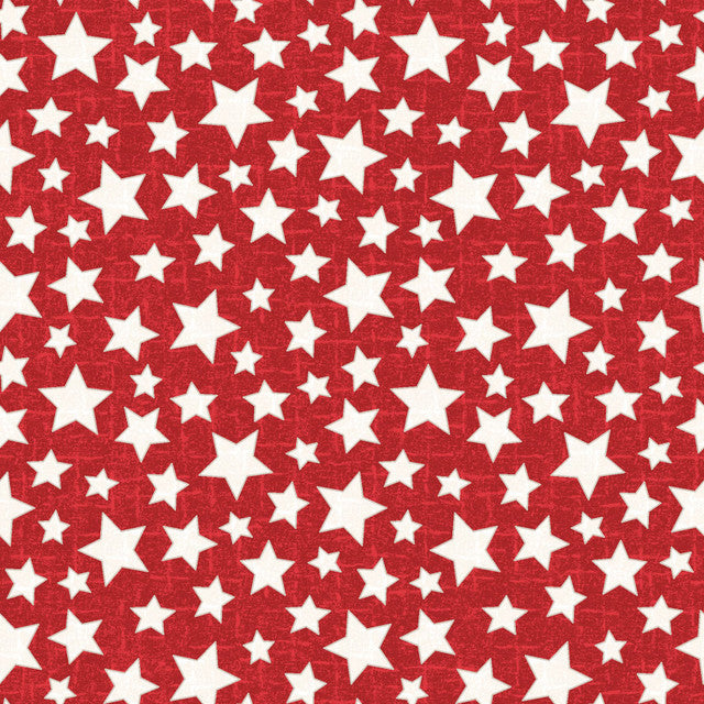 Snowtop Mountain Flannel Star Red