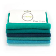 5" x 5" Paint Chips - Solid Wool Teal (6ct)