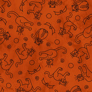 FQ Spooky Stitches Cats & Bats Orange