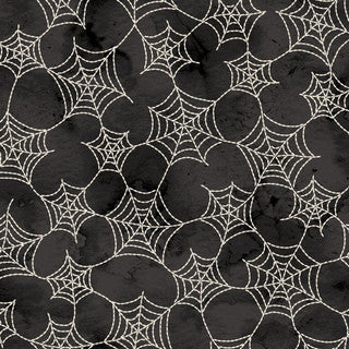 FQ Spooky Stitches Spiderwebs Black