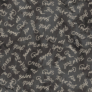 Spooky Stitches Spooky Words Black