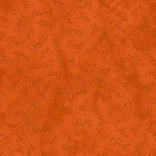 Spooky Stitches Spooky Words Orange
