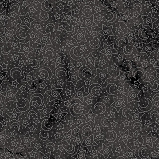 Spooky Stitches Stars & Moons Black