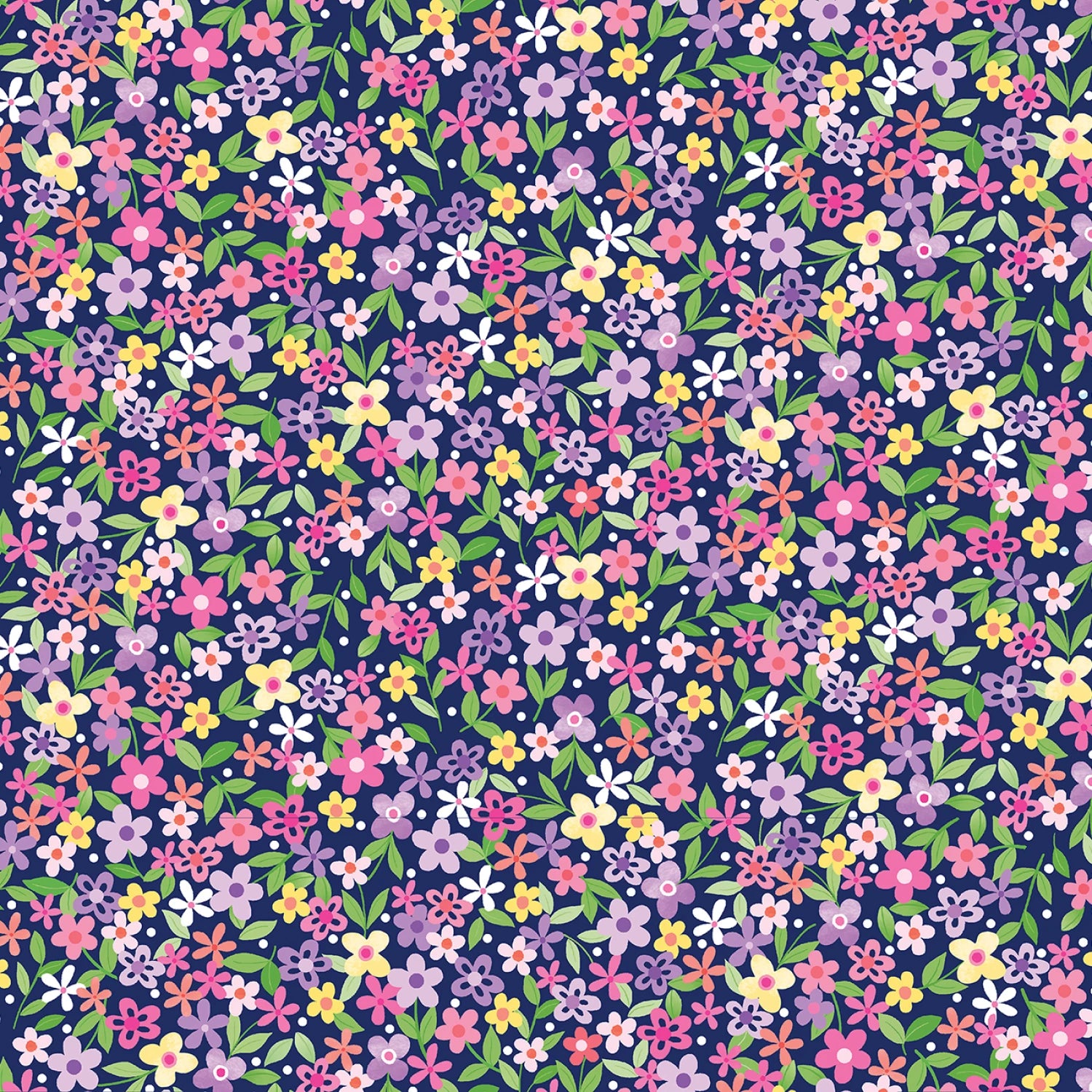 Enjoy The Ride Springtime Floral Navy