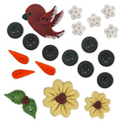 Button Pack Flowers In Winter