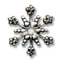 Charm - Antique Silver Snowflake