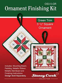 Ornament Finishing Kit - 3 1/2" Square Green