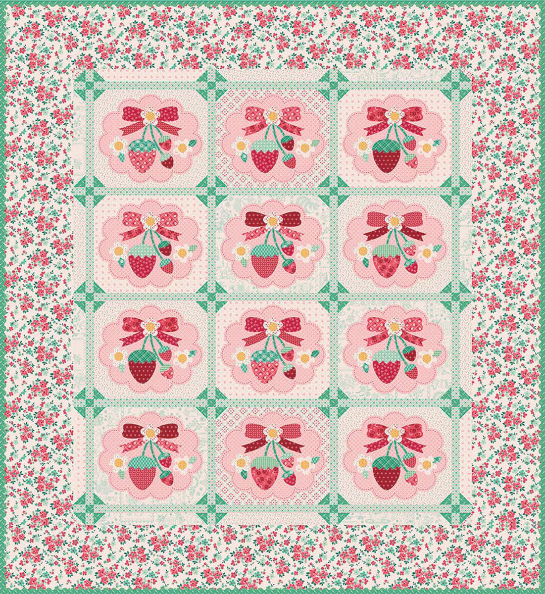 PRE-ORDER Strawberry Crush Sew Along Quilt Kit